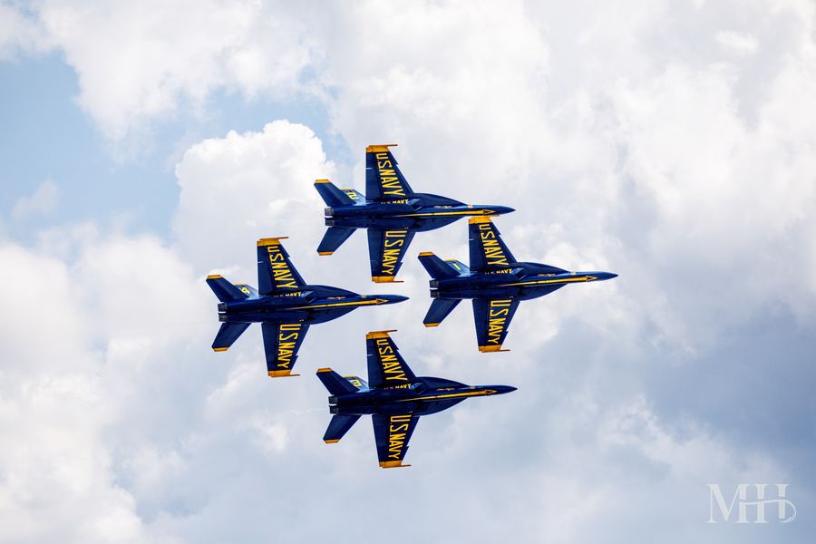 Blue Angels in formation over the Texas Coastal Bend