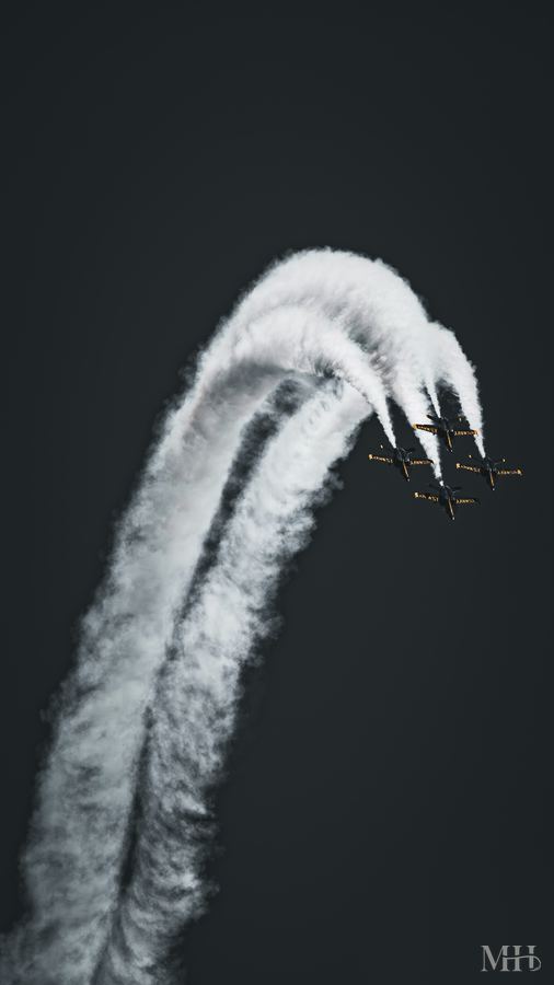 Blue Angels smoke trail, Texas Coastal Bend